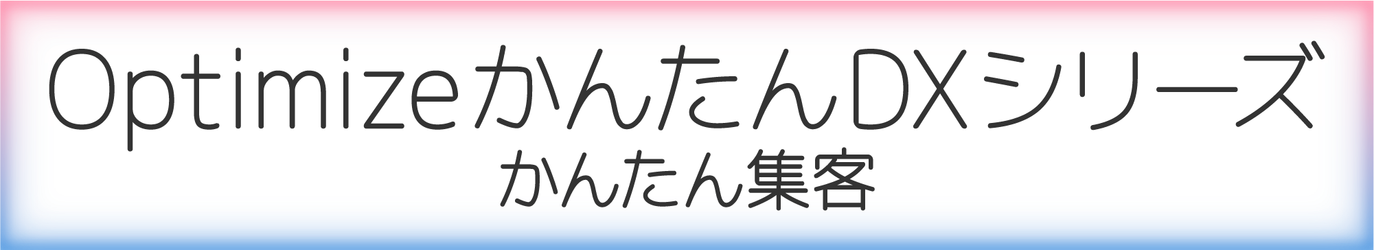 OptimizeかんたんDXシリーズ かんたん集客